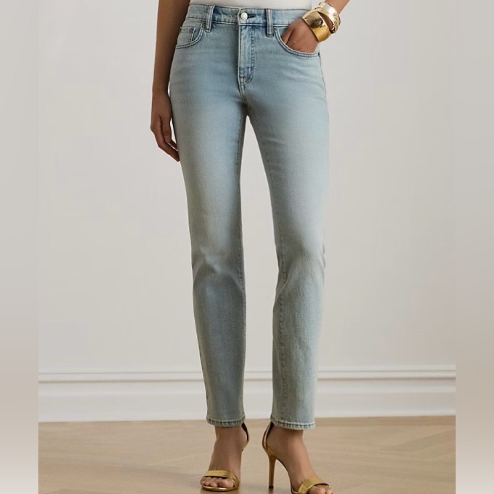 Lauren Ralph Lauren Black Label Light‎ Wash Women's Straight Leg Jeans Size 14